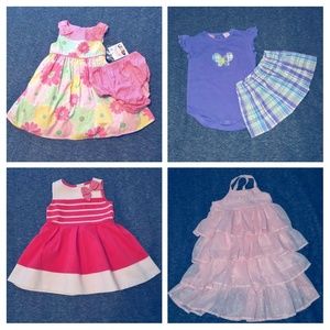 Lot of Girl Clothes EUC & NWT, size 12-18 mos